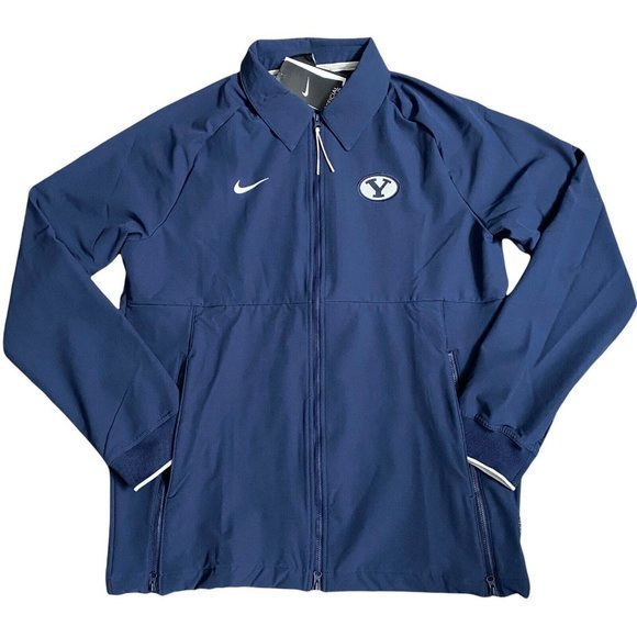 Nike BYU Cougars Football Therma Coaches‎ Jacket On Field Navy Men’s Size Small